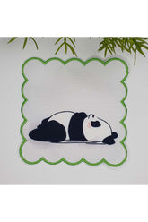 Uykucu Panda Tasarımlı Nakış Kenar Kokteyl Peçetesi 1 Adet